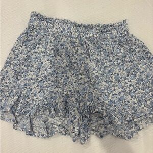 Hollister Blue Floral High Waist Women's Shorts